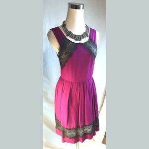 Free people pink cotton and lace dress size Xs